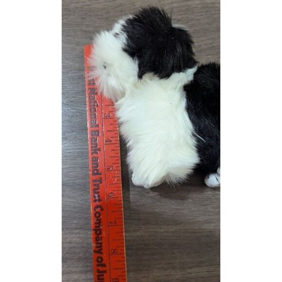 Ty Beanie Babies Poofie Stuffed Toy Black & White Shih Tzu Dog 5" Plush stuffed - Picture 8 of 10